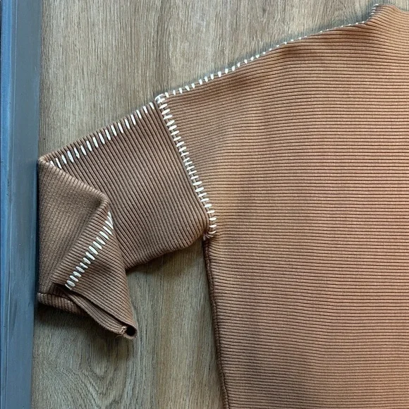 Ellison Tan Cowl Neck Sweater - Picture 3 of 7